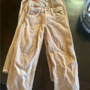 Empyre Beige Corduroy Straight Leg Jeans 3 pairs 24,24,26